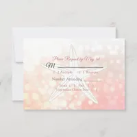 Coral Starfish Oceanic Wedding RSVP card