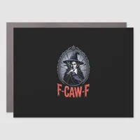 F-Caw-F Crow Funny Gothic Moon Bird Halloween Crea Car Magnet