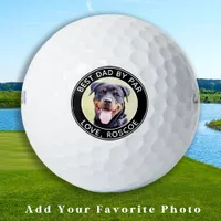 Custom DOG Photo Best DAD By Par Bridgestone Golf Balls