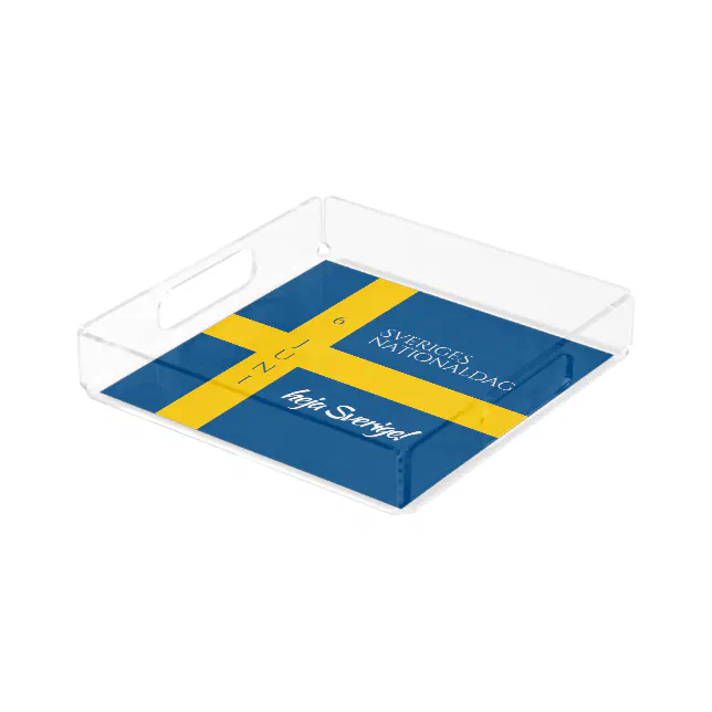 Sveriges Nationaldag Swedish National Day Flag Acrylic Tray