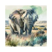 Beautiful Watercolor Elephant Metal Print