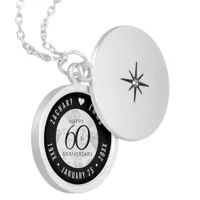 Elegant 60th Diamond Wedding Anniversary Locket Necklace