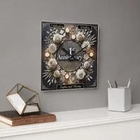 Romantic Paper Design for Anniversary Square Wall Clock