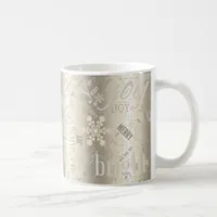 Christmas Text and Snowflake Pattern ID257 Coffee Mug