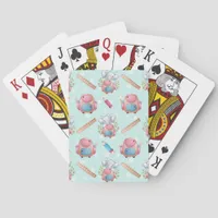 Back to School Elephant Pattern Poker Cards