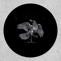 Crow, F-Caw-F Funny Bird Moon Gothic Adult Humor C Patch