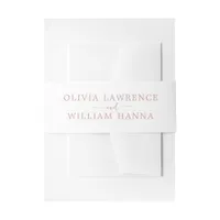 Dusty Rose Wedding Belly Band Script Modern