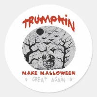 Trumpkin Halloween Classic Round Sticker