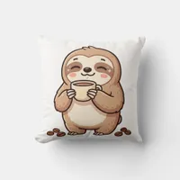 Cute Sloth Coffee Pillow