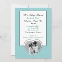 Couple's Minimalist Photo Elegant Wedding Invitati Invitation