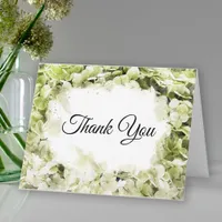 Green Hydrangea Watercolor Sympathy Thank You