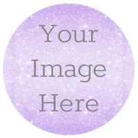 Create Your Own Violet Purple Glitter Dust Classic Round Sticker