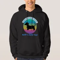 Retro Sunset Does your Dachshund Bury a Sock Too? Hoodie