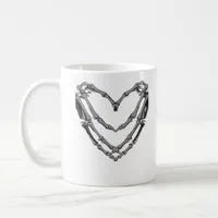 Skeleton Hands Heart Sign Retro Halloween Costume  Coffee Mug