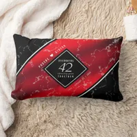 Elegant 42nd Jasper Wedding Anniversary Lumbar Pillow