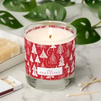 Red Christmas Pattern#6 ID1009 Scented Candle