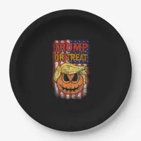 Trumpkin Or Treat Funny Halloween Trumpkin Paper Plates