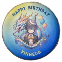 Anime Dragon Personalized Boy's Birthday  Chocolate Covered Oreo