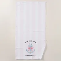 Preppy Palm Club Palm Springs Bachelorette Weekend Beach Towel