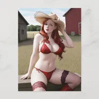 Sexy Cowgirl Postcard