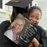 Memorial Modern Photo Tribute Graduation Cap Topper