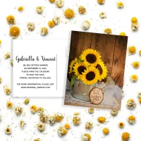 Sunflowers and Watering Can Wedding Save the Date Announcement Postcard