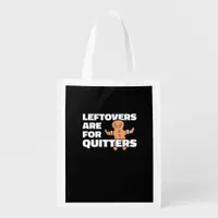 Leftovers Are For Quitters Christmas Cookie Man Es Grocery Bag