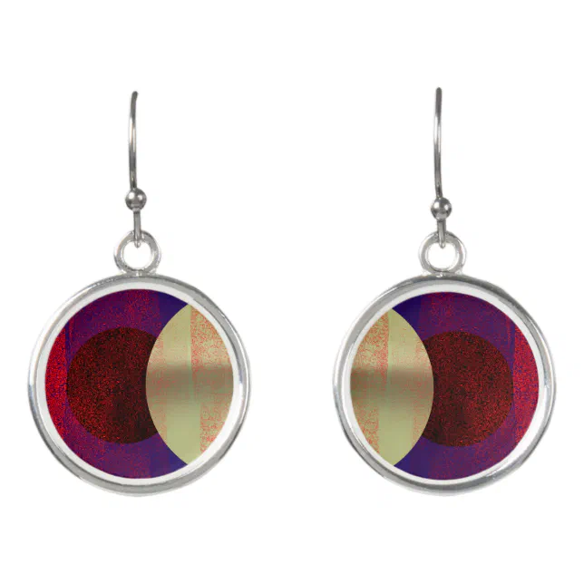 Lunar Eclipse - abstract Earrings