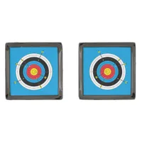 Archery Butt Target and Arrows Cufflinks