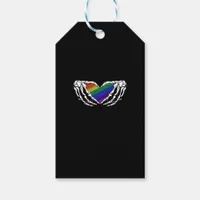 Pride Skeleton Hands Holding Heart Inclusive Gift Tags
