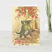 Just Married Kitty Cats Digital Art Greeting Card