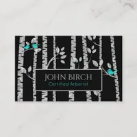 *~* Birch Trees Blue Birds Tree Doctor .  Arborist Business Card