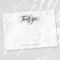 Minimalist Calligraphy Thank You Note Card