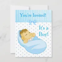 You're Invited, It's a Boy Baby Shower Invitation