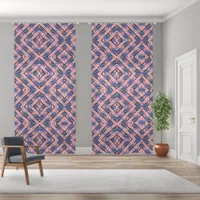 American Flag in the Wind Waving Banner Tiled Sheer Curtains