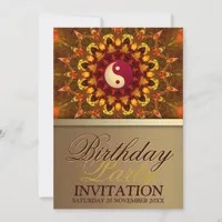 Life Balance Sunburst Birthday Party Invitation