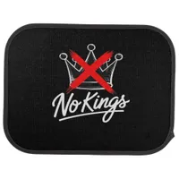 No Kings Simple Crown With Cross Artistic Design Car Floor Mat