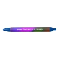 Best Teacher Add Name Blue, Purple, Green & Orange Pen