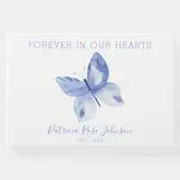 Butterfly Forever in Our Hearts Memorial Funeral Guest Book