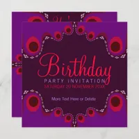 Groovy Goddess Birthday Party Invitation