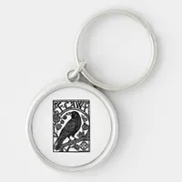 Retro F Caw F Crow Funny Saying Meme Design Keychain