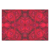 Red rose blossoms with dewdrops - photography tissue paper