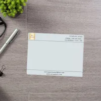 Light gray business logo post-it notes