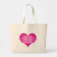 Cupid Makes You Stupid Fun Valentine Design Large Tote Bag