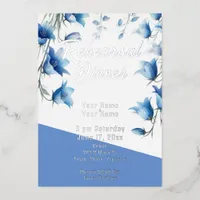 Bluebells Floral Wedding Foil Invitation