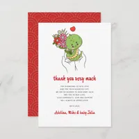 Year Of The Snake Red Baby Shower Thank You Card