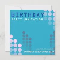 Electro House Party Birthday Invitation