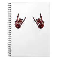 Skeleton Hand Heart Roll Red Classic Look Notebook