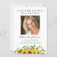 Sunflower Celebration of Life Invitation