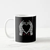 Skeleton Hand Heart Valentines Day Funny Couple Coffee Mug
